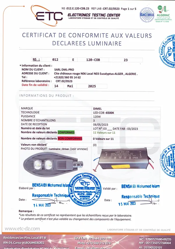 Certificat-de-Conformite-LUMINAIRE-A-LED-ALPHA-COB-120W